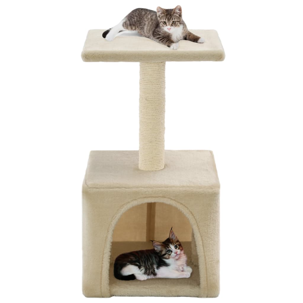 Kattenkrabpaal met sisal krabpaal 55 cm beige Kattenkrabpaal met sisal krabpaal 55 cm beige