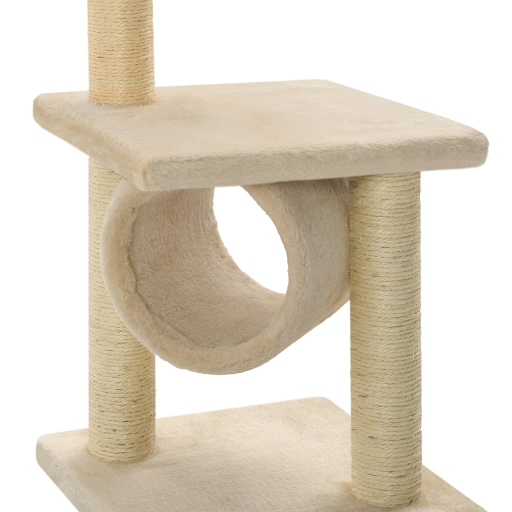Kattenkrabpaal met sisal krabpalen 65 cm beige Kattenkrabpaal met sisal krabpalen 65 cm beige