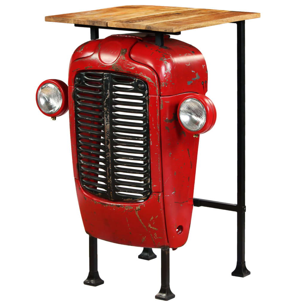 Bartafel tractor 60x60x107 cm massief mangohout rood Bartafel tractor 60x60x107 cm massief mangohout rood