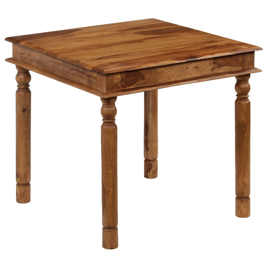 Eettafel 80x80x77 cm massief sheeshamhout Eettafel 80x80x77 cm massief sheeshamhout