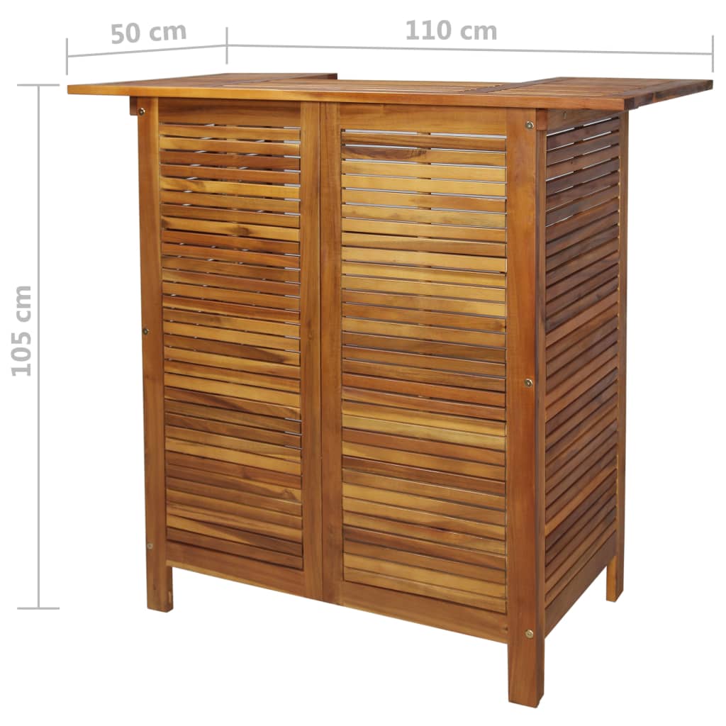 Bartafel 110x50x105 cm massief acaciahout Bartafel 110x50x105 cm massief acaciahout