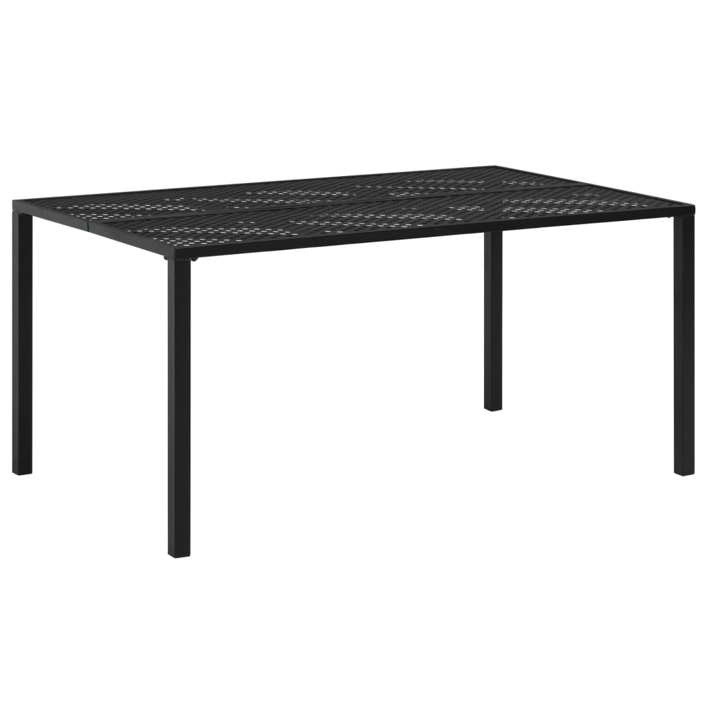Tuintafel gaas 150x90x72 cm staal zwart Tuintafel gaas 150x90x72 cm staal zwart