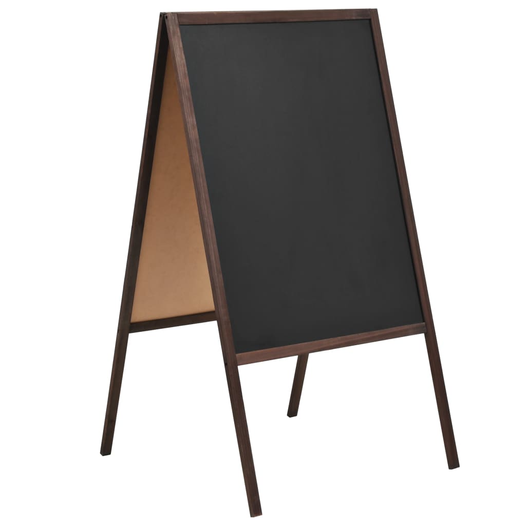 Krijtbord dubbelzijdig vrijstaand 60x80 cm cederhout Krijtbord dubbelzijdig vrijstaand 60x80 cm cederhout