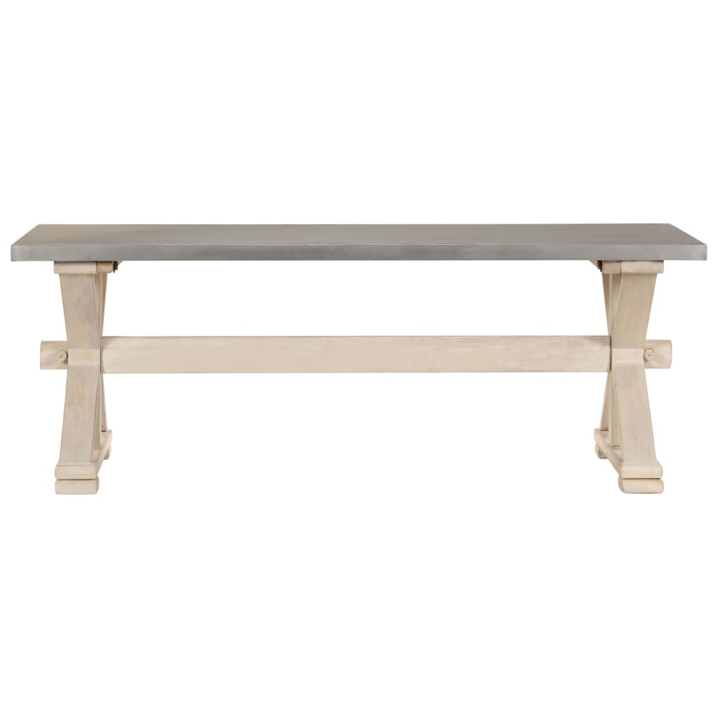 Salontafel met zinken blad 110x60x40 cm massief mangohout Salontafel met zinken blad 110x60x40 cm massief mangohout