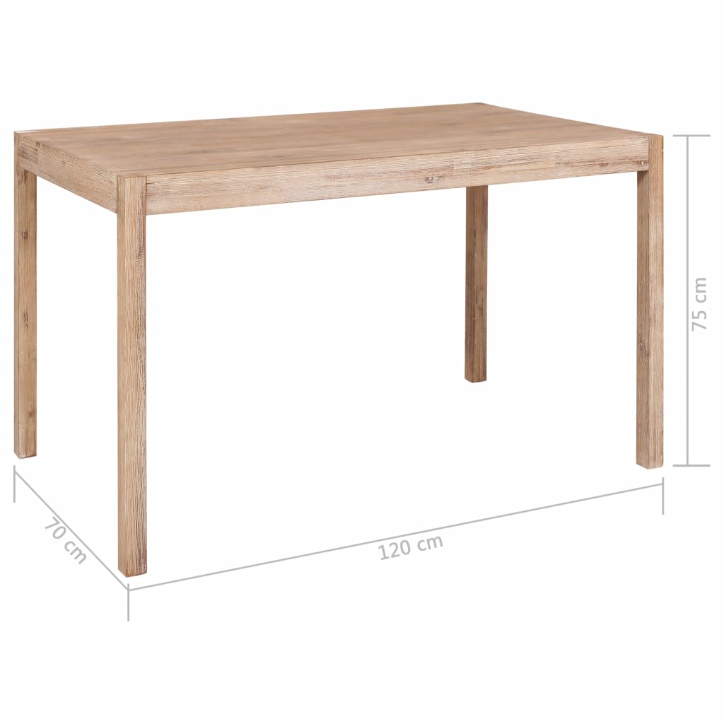 Eettafel 120x70x75 cm massief acaciahout Eettafel 120x70x75 cm massief acaciahout