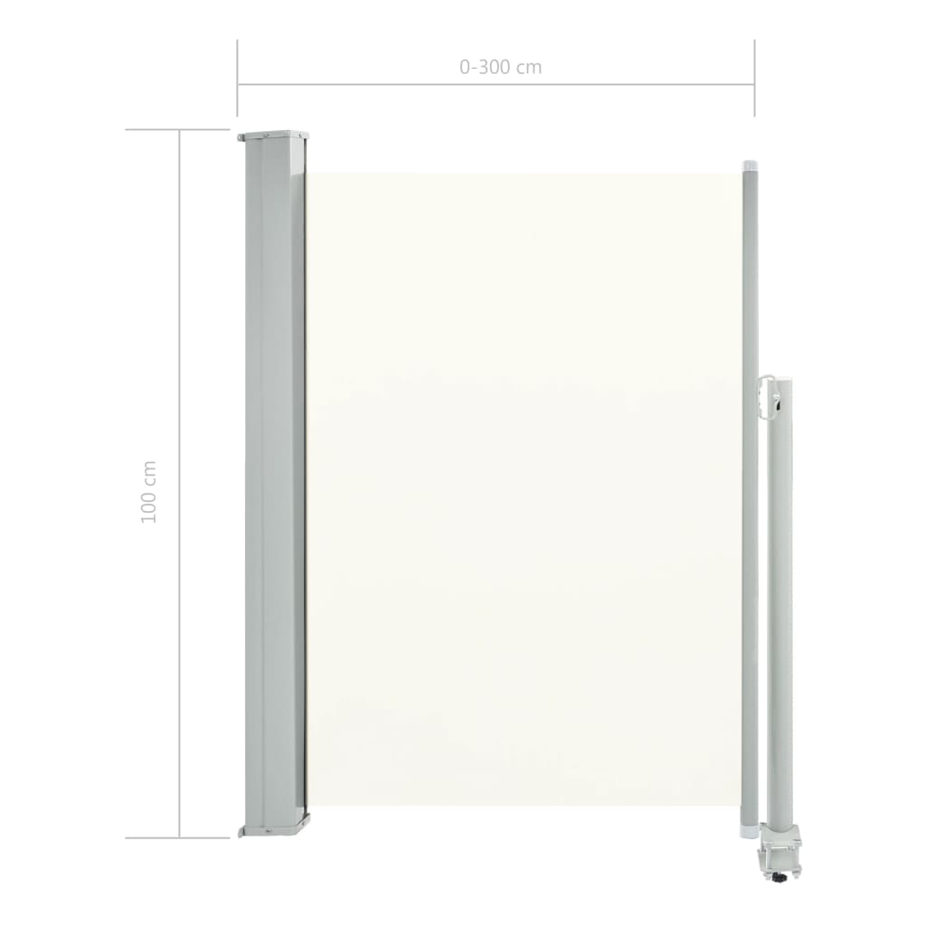 Zijluifel uittrekbaar 100x300 cm crme Zijluifel uittrekbaar 100x300 cm crme