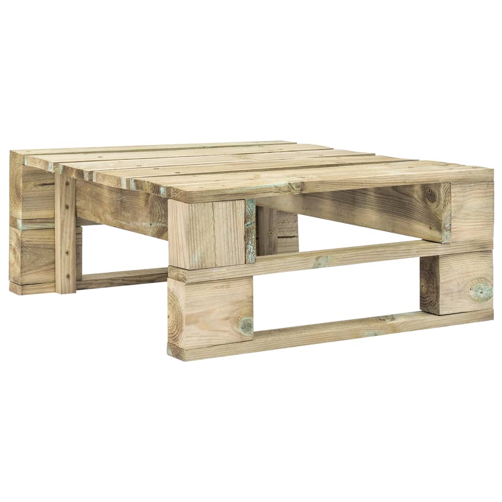Pallet tuinpoef FSC hout groen Pallet tuinpoef FSC hout groen