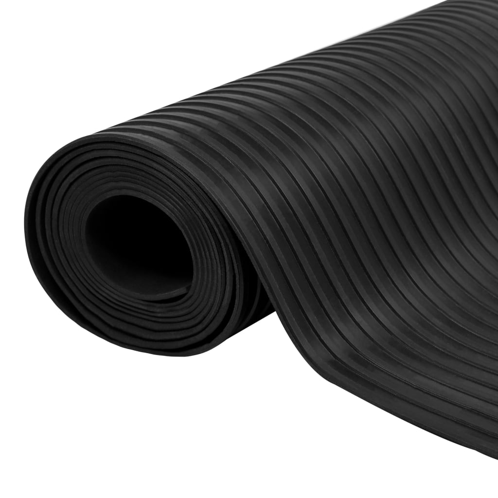 Vloermat anti-slip 3 mm 1,5x4 m rubber brede ribbel Vloermat anti-slip 3 mm 1,5x4 m rubber brede ribbel