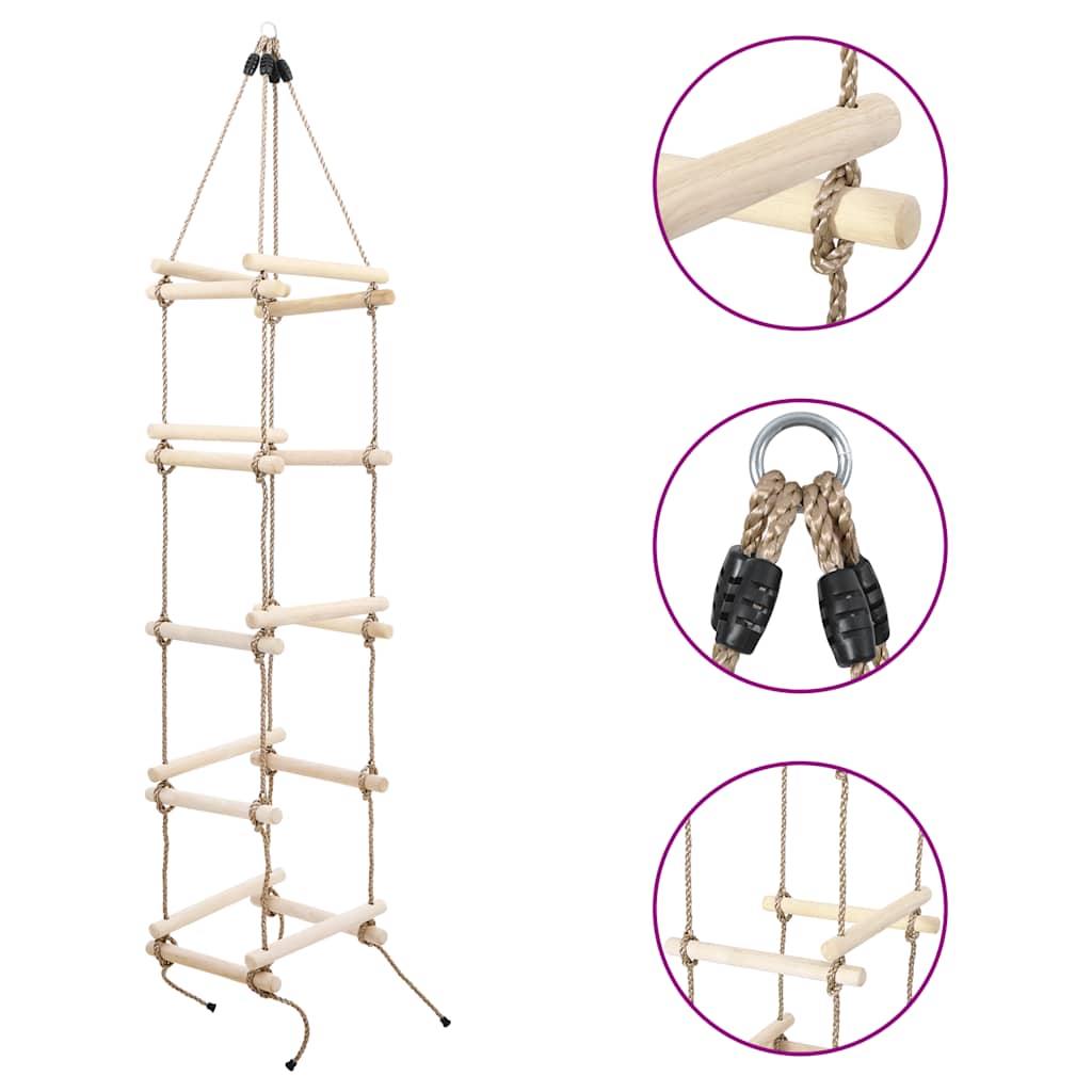 Touwladder 200 cm hout Touwladder 200 cm hout