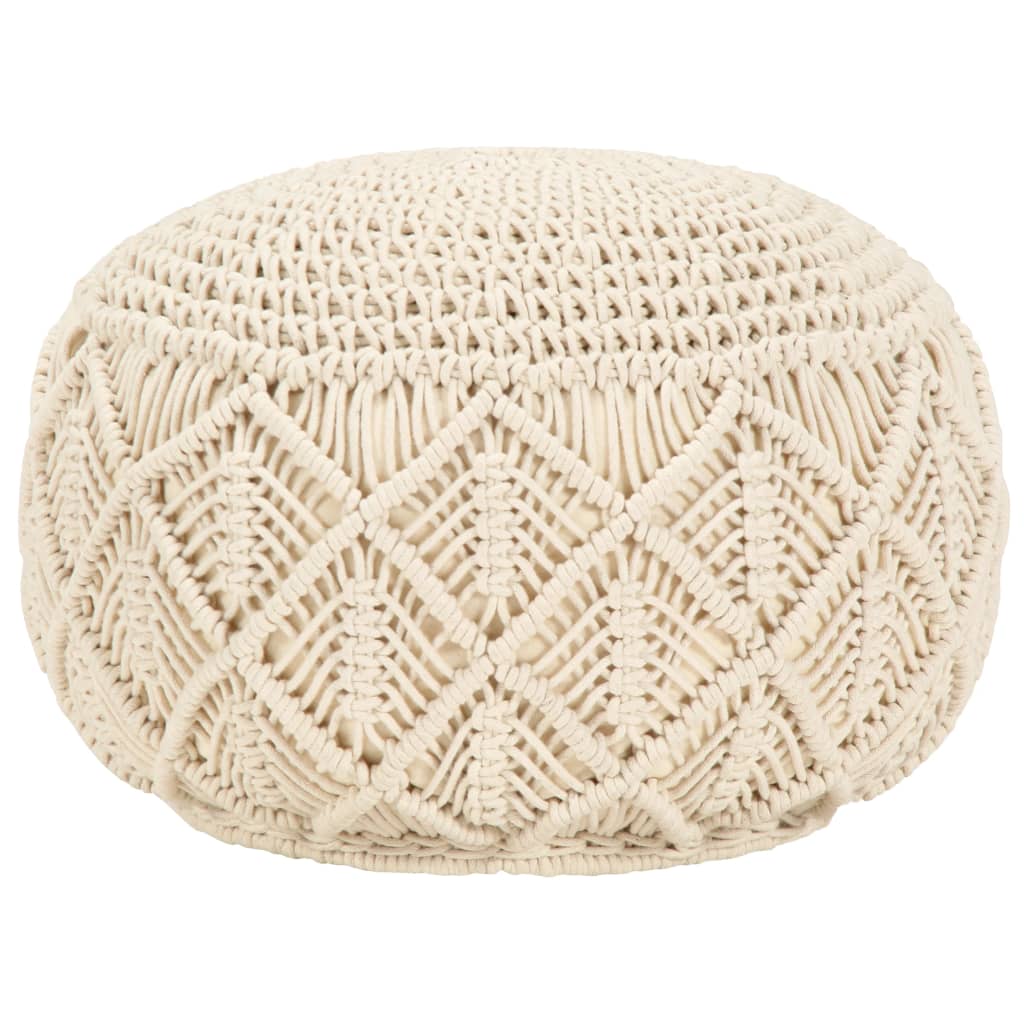 Poef macram handgemaakt 45x30 cm katoen Poef macram handgemaakt 45x30 cm katoen