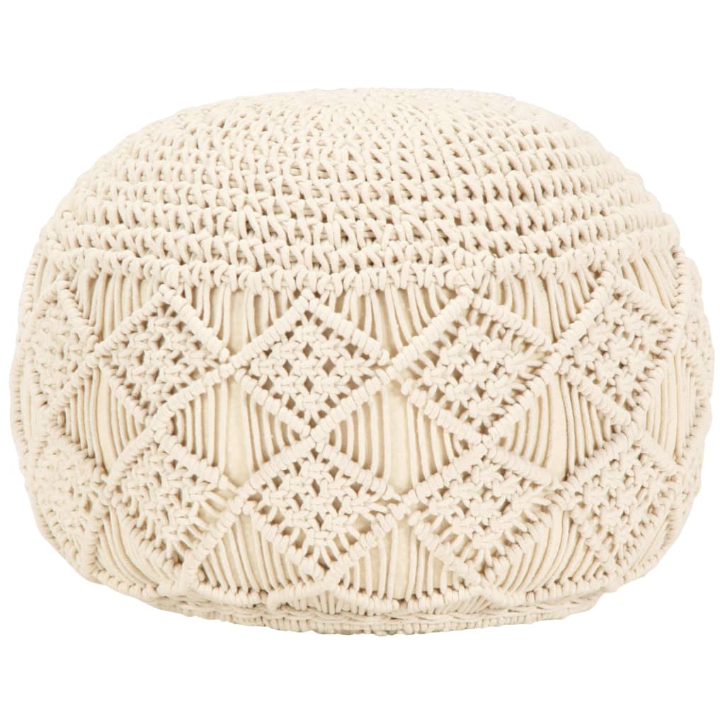 Poef macram handgemaakt 45x30 cm katoen Poef macram handgemaakt 45x30 cm katoen