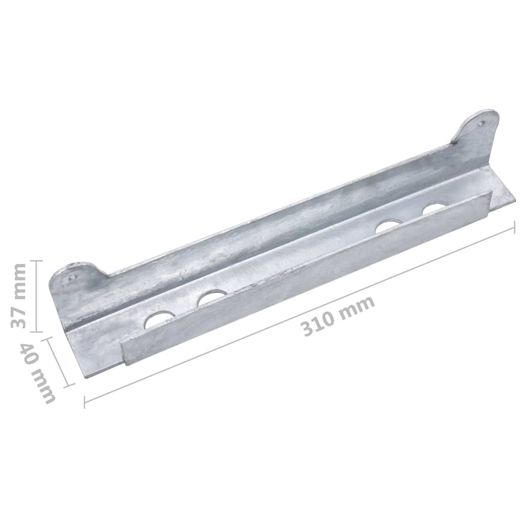 Poortstopper hoekslagplaat 310x40x37 mm zilverkleurig Poortstopper hoekslagplaat 310x40x37 mm zilverkleurig