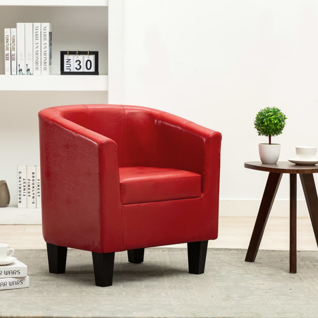 Kuipstoel kunstleer rood Kuipstoel kunstleer rood