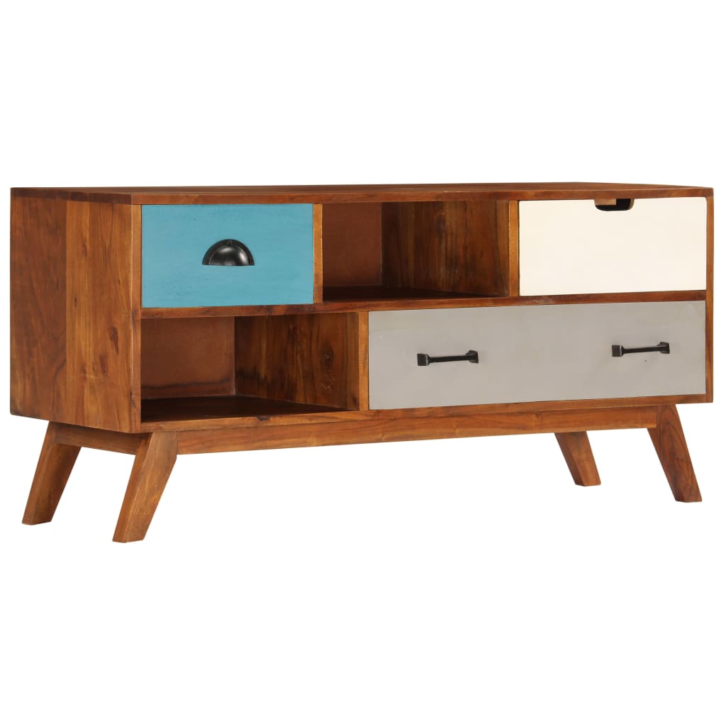 Tv-meubel met 3 lades 110x35x50 cm massief acaciahout Tv-meubel met 3 lades 110x35x50 cm massief acaciahout