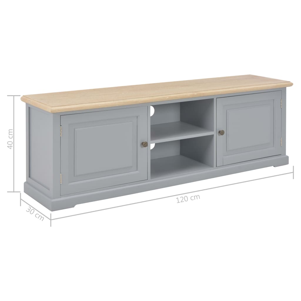 Tv-meubel 120x30x40 cm hout grijs Tv-meubel 120x30x40 cm hout grijs