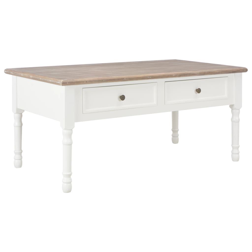 Salontafel 100x55x45 cm hout wit Salontafel 100x55x45 cm hout wit