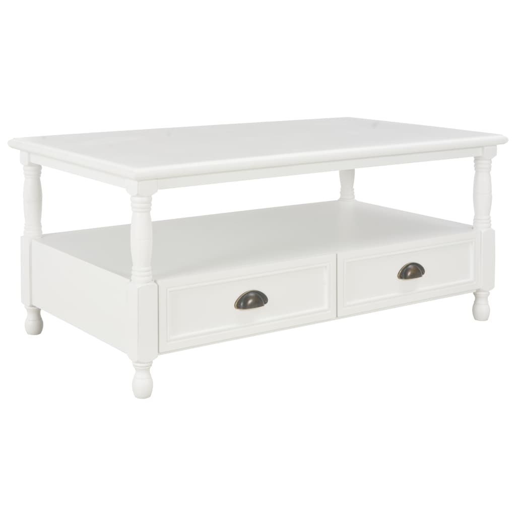 Salontafel 100x55x45 cm hout wit Salontafel 100x55x45 cm hout wit