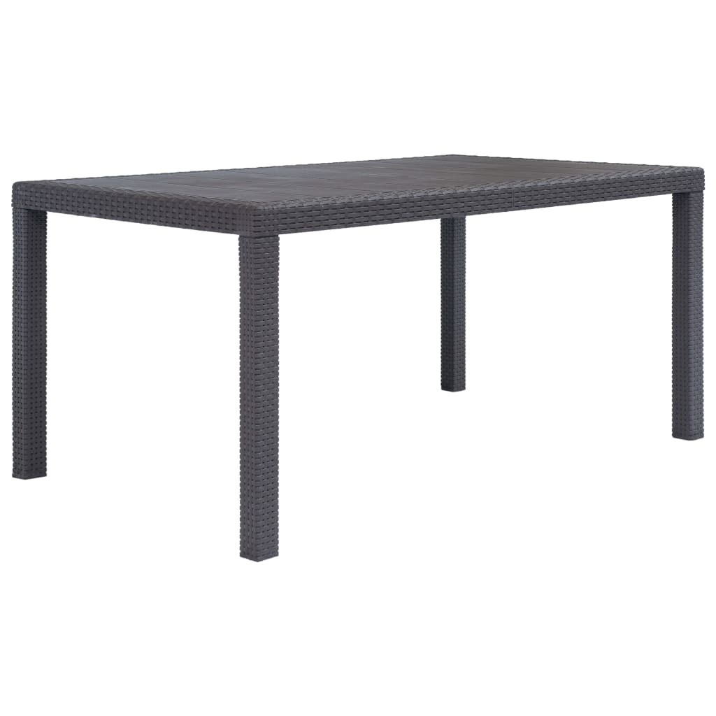 Tuintafel 150x90x72 cm rattan-look kunststof bruin Tuintafel 150x90x72 cm rattan-look kunststof bruin