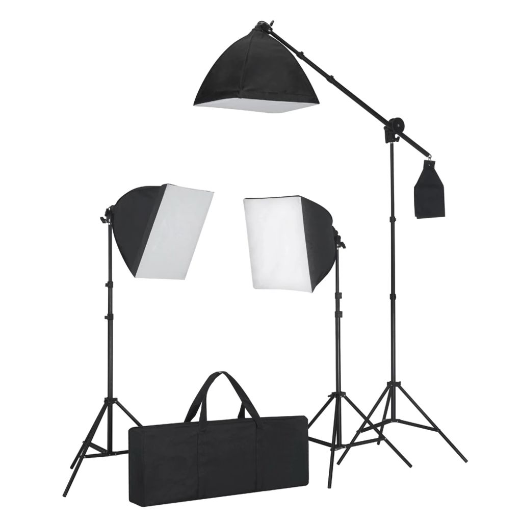 Studioset met 3 fotolampen / statief / softbox Studioset met 3 fotolampen / statief / softbox