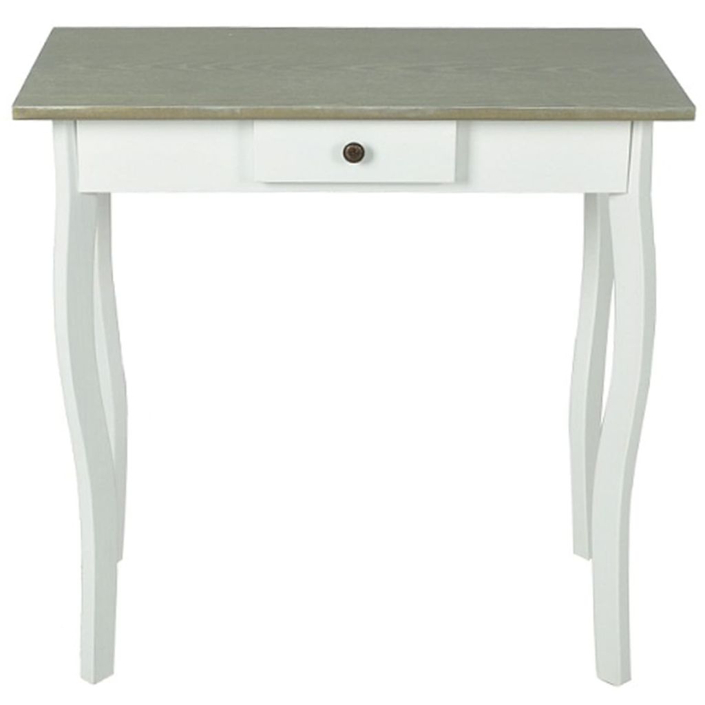 Wandtafel MDF wit en grijsbruin Wandtafel MDF wit en grijsbruin