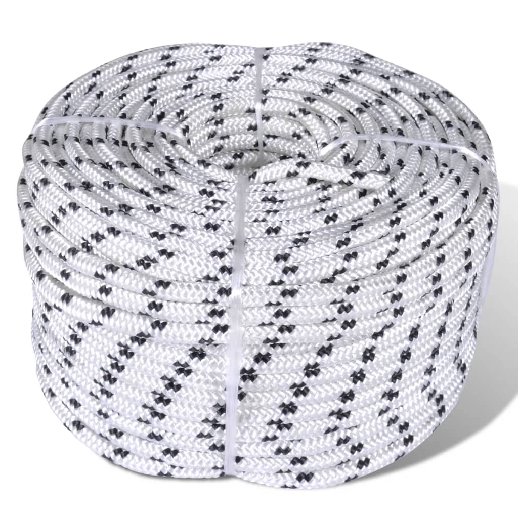 Boottouw polyester gevlochten 12mmx50m Boottouw polyester gevlochten 12mmx50m