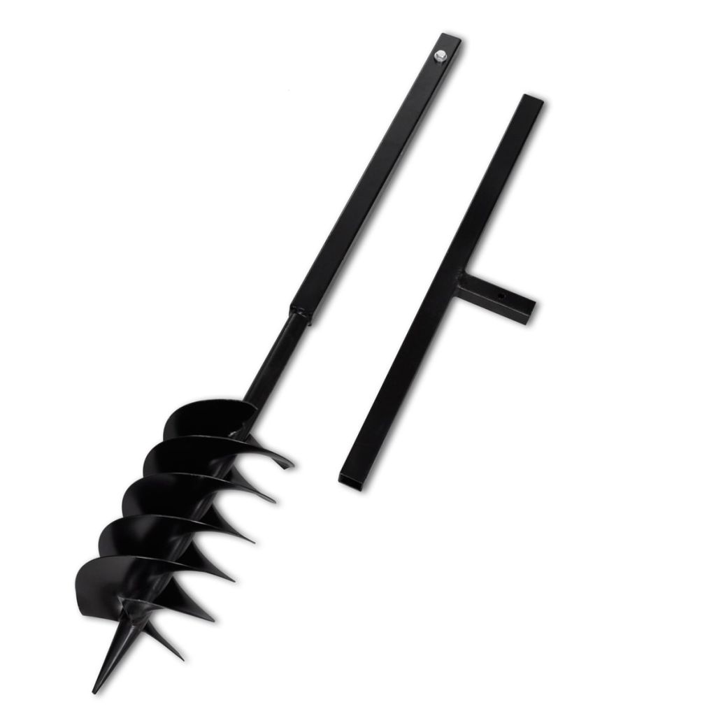 Grondboor met handvat en schroefkop 150 mm (zwart) Grondboor met handvat en schroefkop 150 mm (zwart)