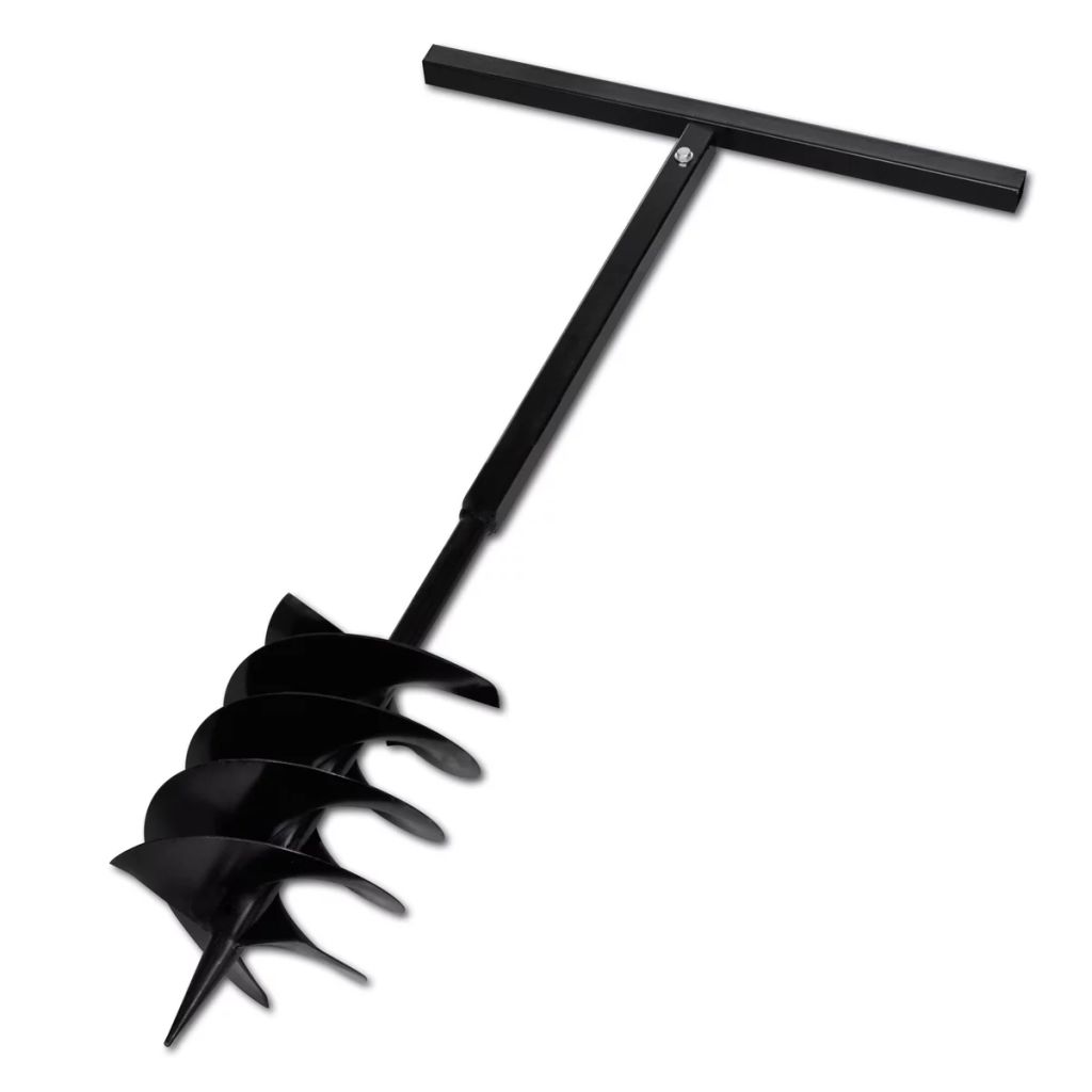 Grondboor met handvat en schroefkop 200 mm (zwart) Grondboor met handvat en schroefkop 200 mm (zwart)
