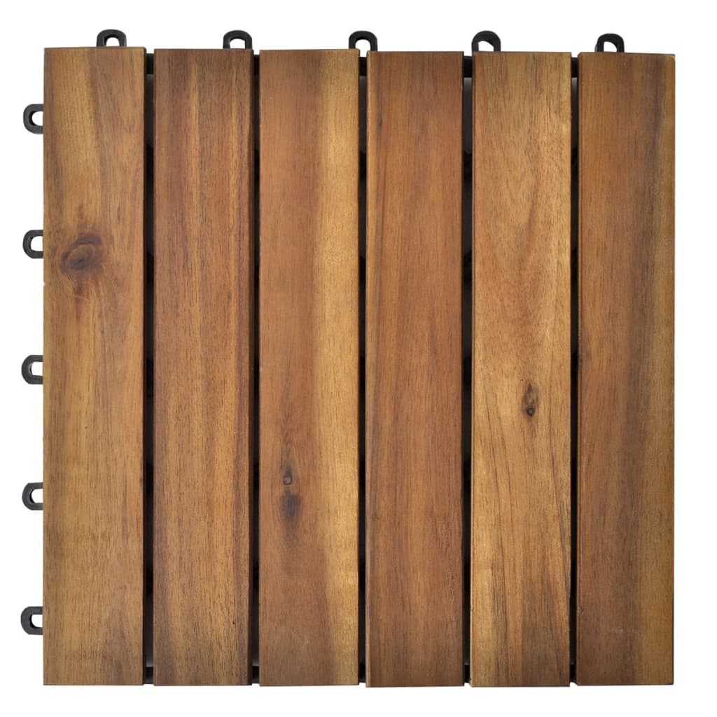 Terrastegels acaciahout 30 x 30 cm verticaal patroon (10 stuks) Terrastegels acaciahout 30 x 30 cm verticaal patroon (10 stuks)