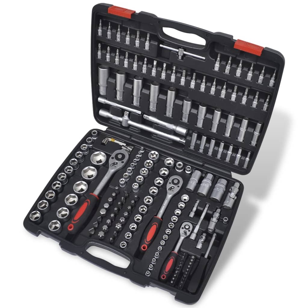Doppenset 1/4" 3/8'' & 1/2" ratel met snelspanner 193-delig Doppenset 1/4" 3/8'' & 1/2" ratel met snelspanner 193-delig
