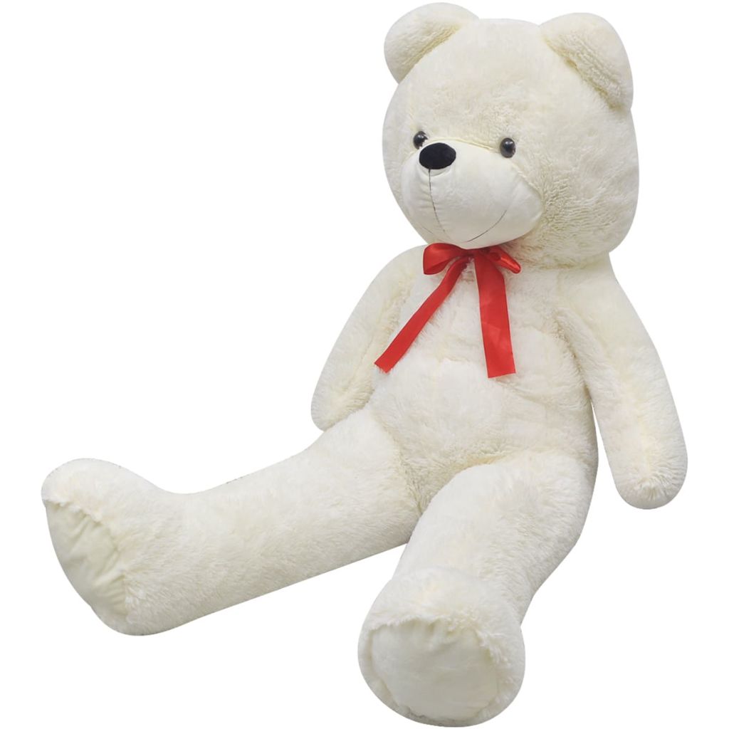 Teddybeer zacht pluche XXL 175 cm wit Teddybeer zacht pluche XXL 175 cm wit