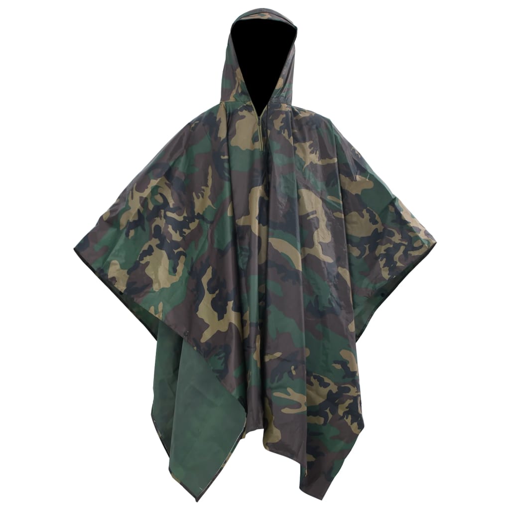Regenponcho leger waterbestendig voor kamperen/wandelen camouflage Regenponcho leger waterbestendig voor kamperen/wandelen camouflage