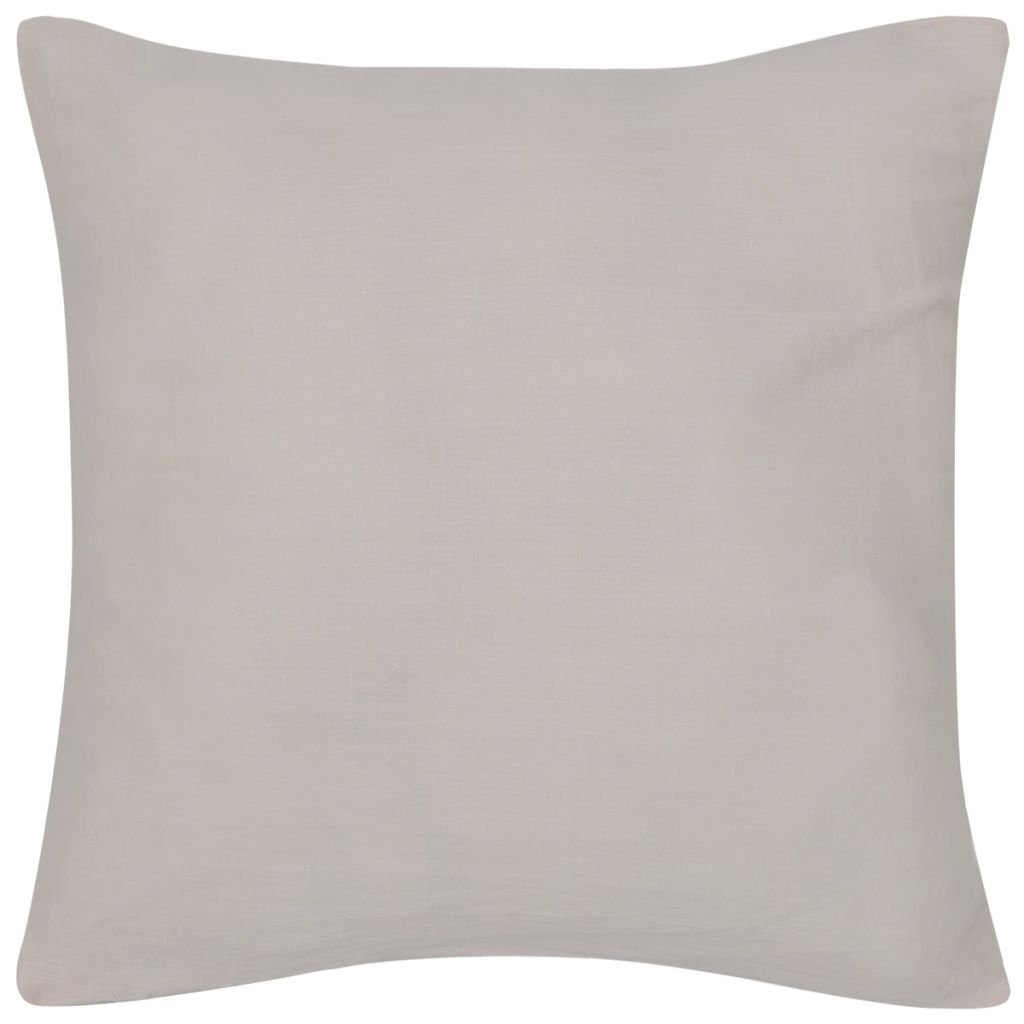 Kussenhoezen katoen 40 x 40 cm beige 4 stuks Kussenhoezen katoen 40 x 40 cm beige 4 stuks