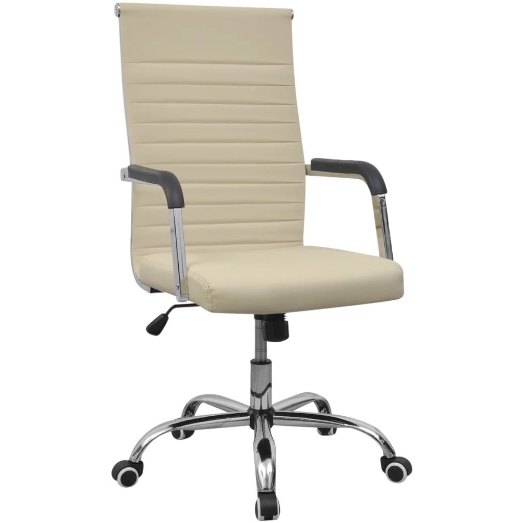 Bureaustoel 55x63 cm kunstleer gebroken wit Bureaustoel 55x63 cm kunstleer gebroken wit