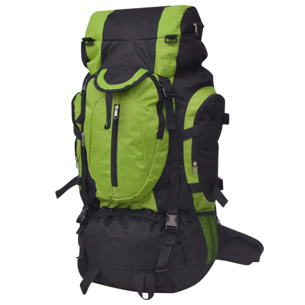 Rugzak hiking XXL 75 L zwart en groen Rugzak hiking XXL 75 L zwart en groen
