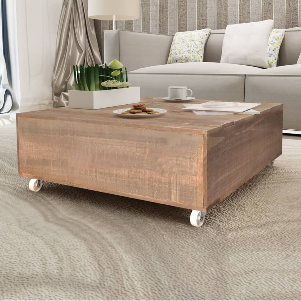 Salontafel bruin massief hout Salontafel bruin massief hout