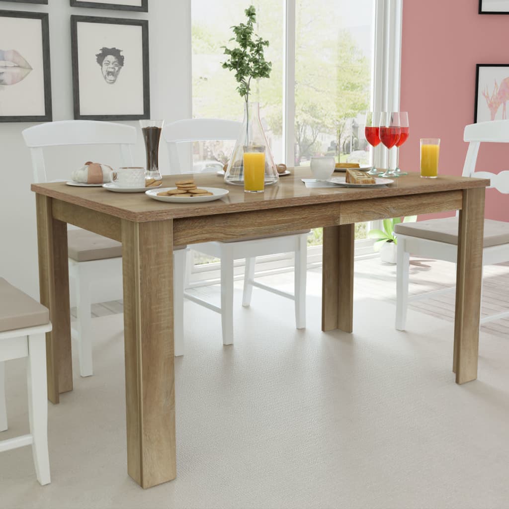 Eettafel 140x80x75 cm eikenkleur Eettafel 140x80x75 cm eikenkleur