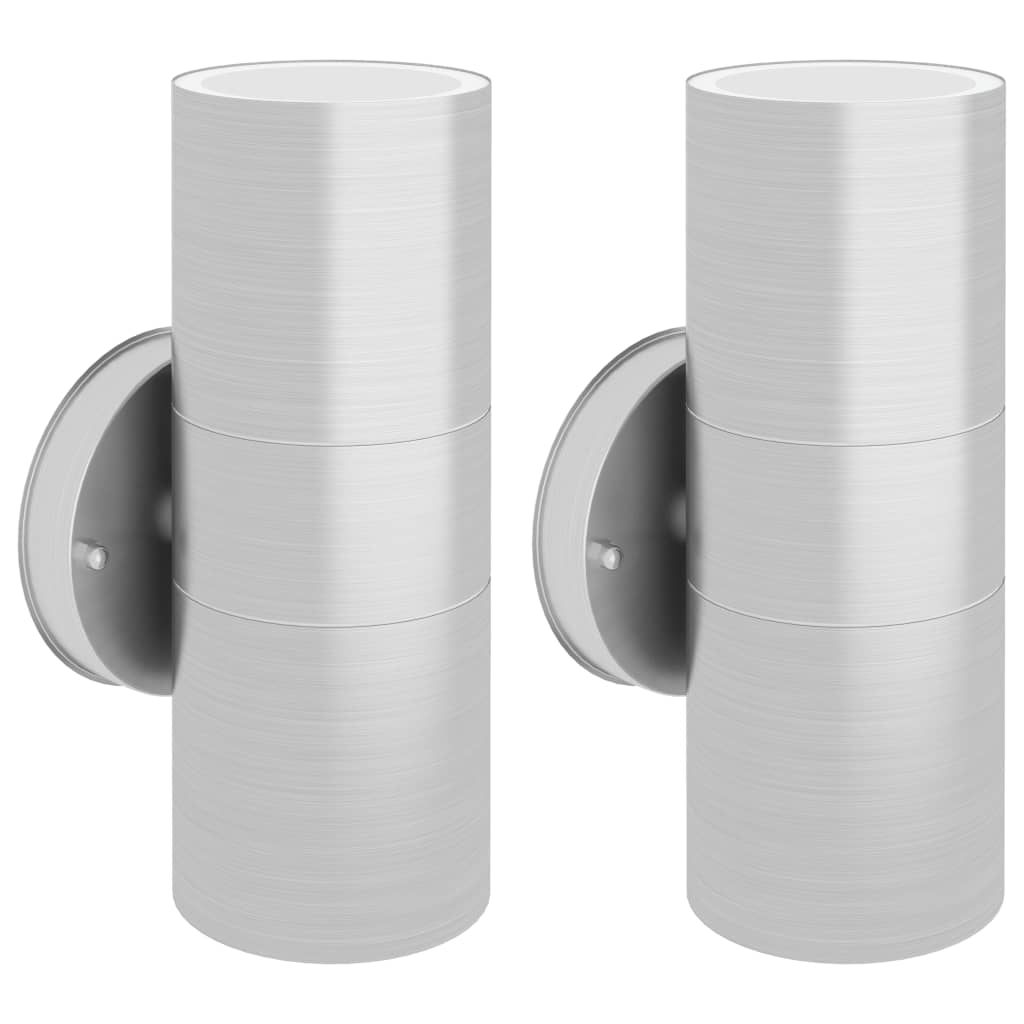 Wandlamp buiten op-/neerwaarts RVS 2 st Wandlamp buiten op-/neerwaarts RVS 2 st