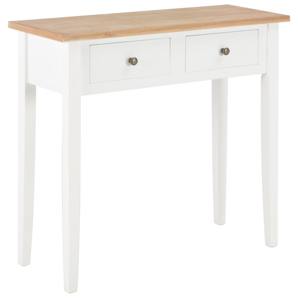 Bijzettafel 79x30x74 cm hout wit Bijzettafel 79x30x74 cm hout wit