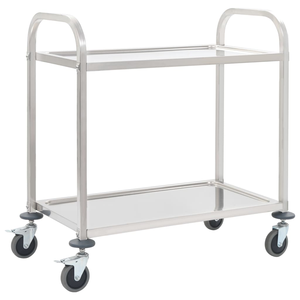 Keukentrolley 2-laags 87x45x83,5 cm roestvrij staal Keukentrolley 2-laags 87x45x83,5 cm roestvrij staal