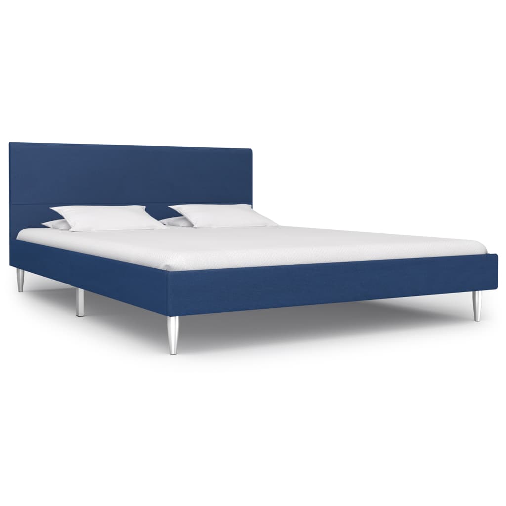 Bedframe stof blauw 160x200 cm Bedframe stof blauw 160x200 cm