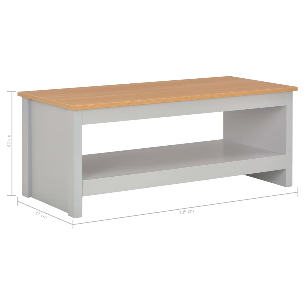 Salontafel 105x47x42 cm grijs Salontafel 105x47x42 cm grijs
