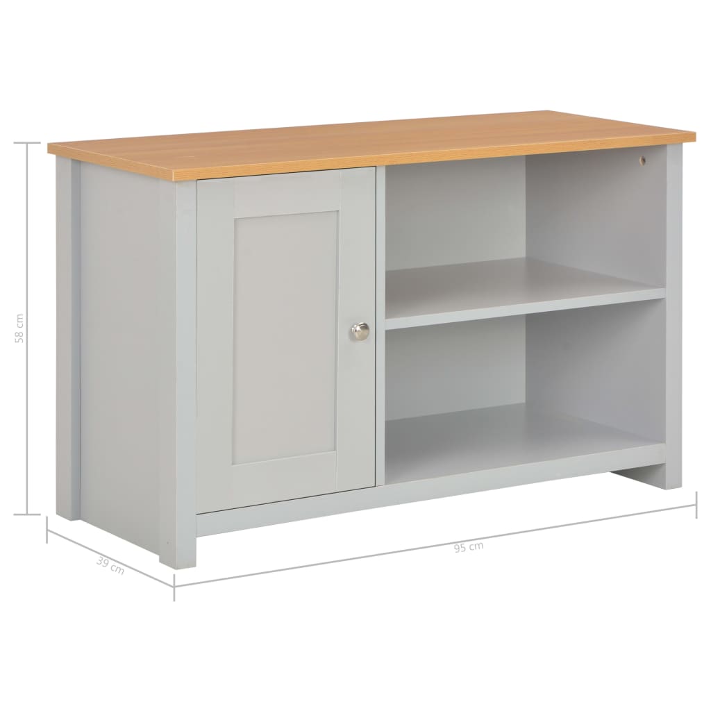 Tv-meubel 95x39x58 cm grijs Tv-meubel 95x39x58 cm grijs