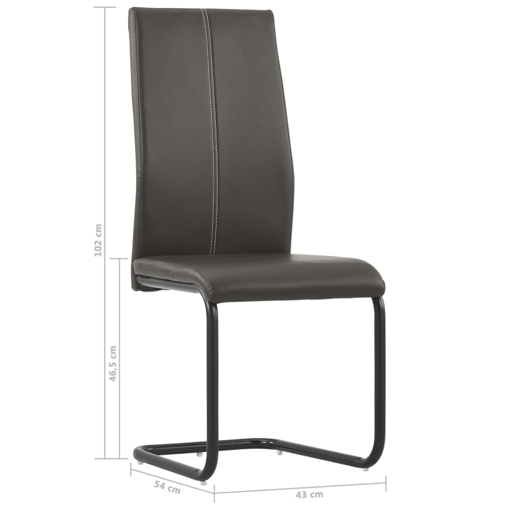 Eetkamerstoelen 4 st kunstleer bruin Eetkamerstoelen 4 st kunstleer bruin