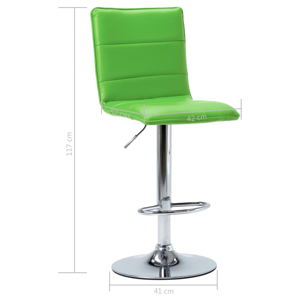 Barstoelen 2 st kunstleer groen Barstoelen 2 st kunstleer groen