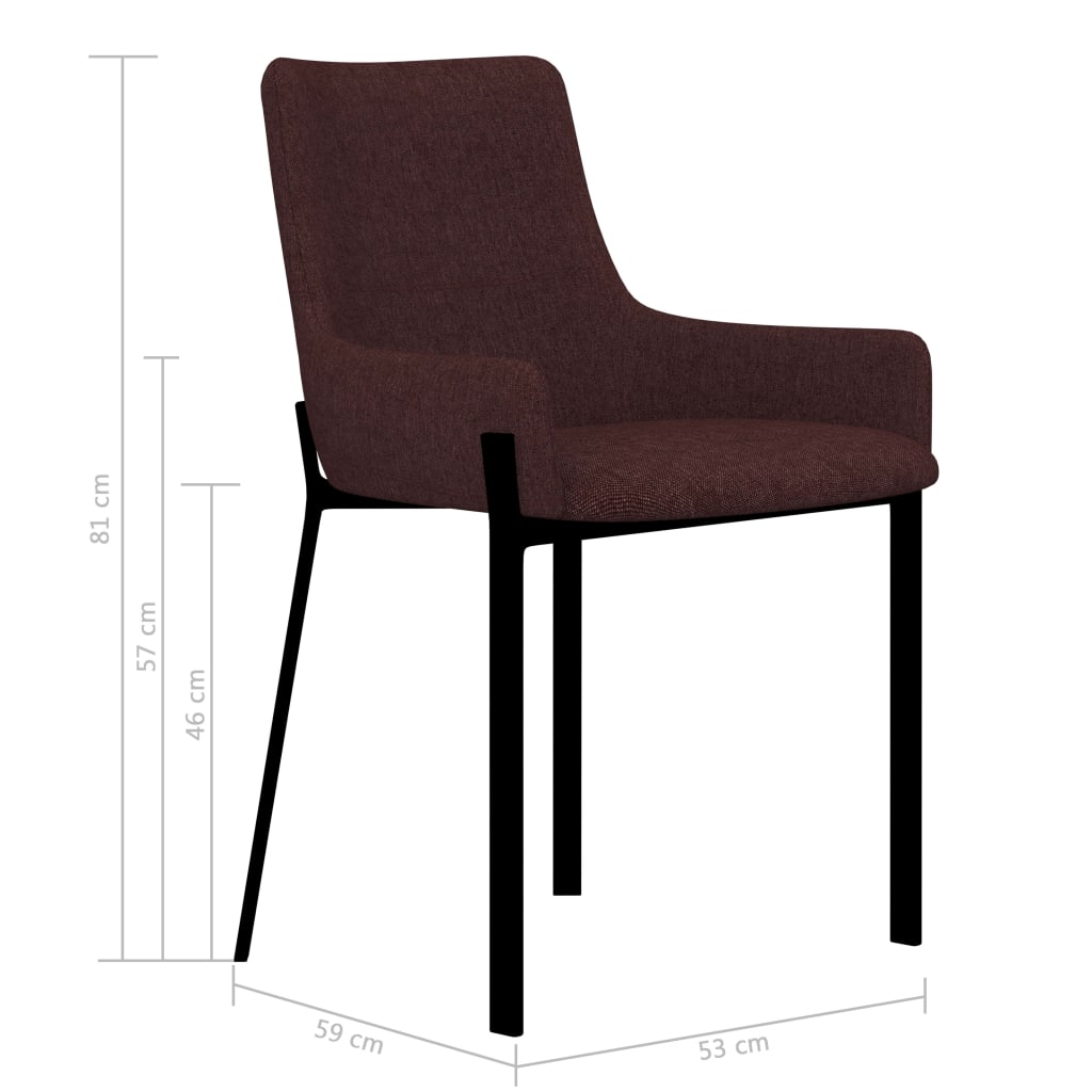 Eetkamerstoelen 2 st stof wijnrood Eetkamerstoelen 2 st stof wijnrood