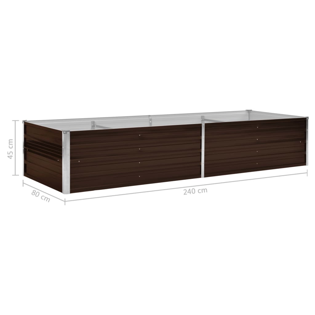 Plantenbak 240x80x45 cm gegalvaniseerd staal bruin Plantenbak 240x80x45 cm gegalvaniseerd staal bruin