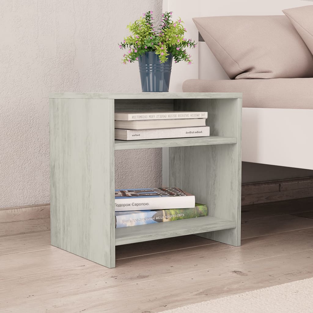 Nachtkastjes 2 st 40x30x40 cm spaanplaat betongrijs Nachtkastjes 2 st 40x30x40 cm spaanplaat betongrijs