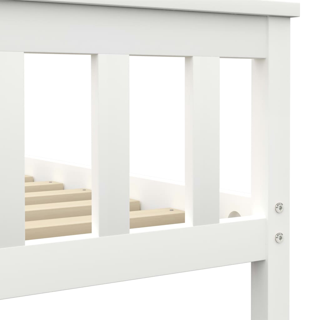 Bedframe massief grenenhout wit 100x200 cm Bedframe massief grenenhout wit 100x200 cm