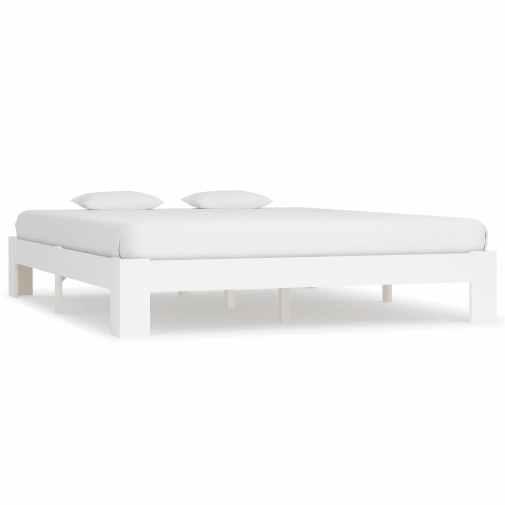 Bedframe massief grenenhout wit 180x200 cm Bedframe massief grenenhout wit 180x200 cm