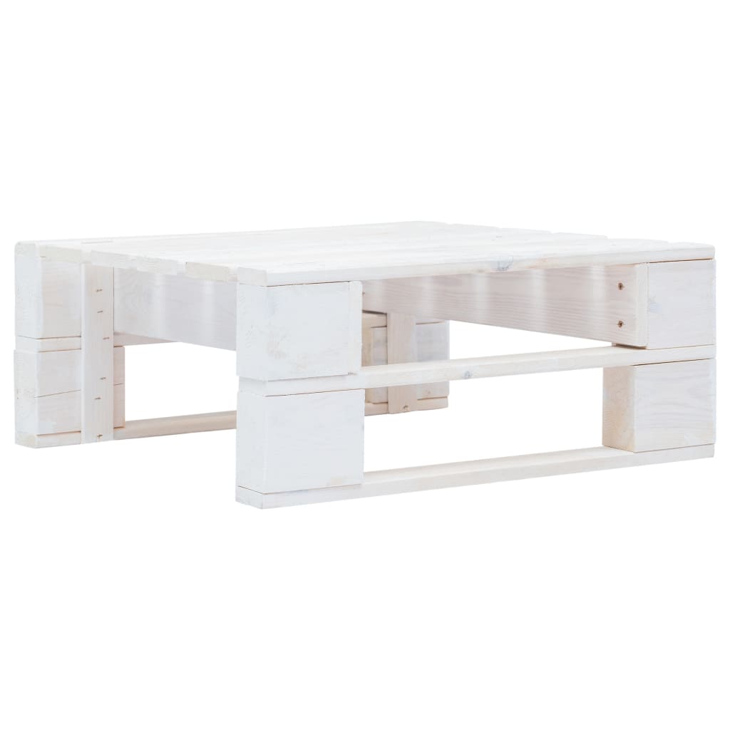 Tuinhocker pallet hout wit Tuinhocker pallet hout wit